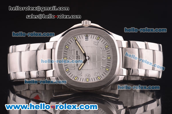 Patek Philippe Nautilus Asia 2824 Automatic Full Steel with Silver Dial and Luminous Markers - Click Image to Close